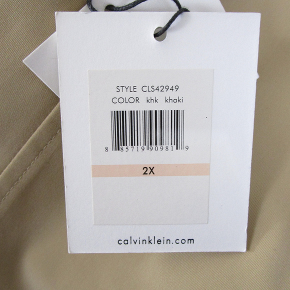 SOLDCalvin Klein Sz Khaki Belted Trench Coat NEW - Picture 8 of 8